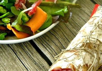 Insalata primaverile con Salame di Varzi DOP