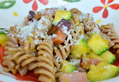 Carbonara di Speck Alto Adige IGP e zucchine
