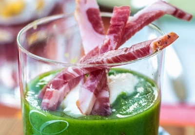 Gazpacho verde con Capocollo di Calabria DOP