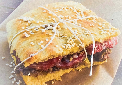 Muffoletta tricolore al Salame Piacentino DOP