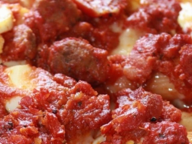 Pasta al forno con polpettine e Soppressata di Calabria DOP