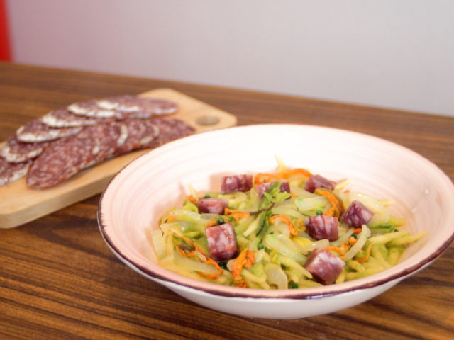 TROFIE con SALAMINI ITALIANI ALLA CACCIATORA DOP