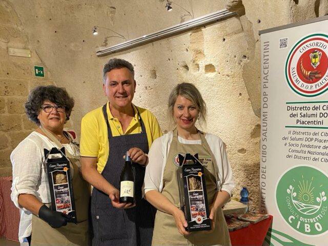 IL DISTRETTO DEL CIBO DEI SALUMI DOP PIACENTINI PROTAGONISTA A MATERA DELLA TRE GIORNI DELLA “CONSULTA NAZIONALE DEI DISTRETTI DEL CIBO”