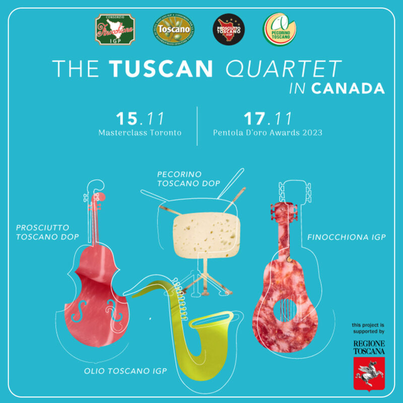L’ECCELLENZA TOSCANA IN CANADA: A NOVEMBRE UNA MASTERCLASS E L’APPUNTAMENTO CON I PENTOLA D’ORO AWARDS 2023