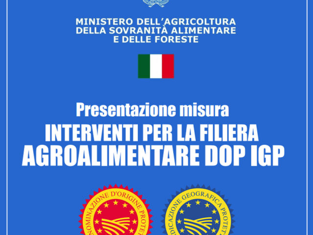 DECRETO 25 MILIONI A SOSTEGNO FILIERE DOP E IGP