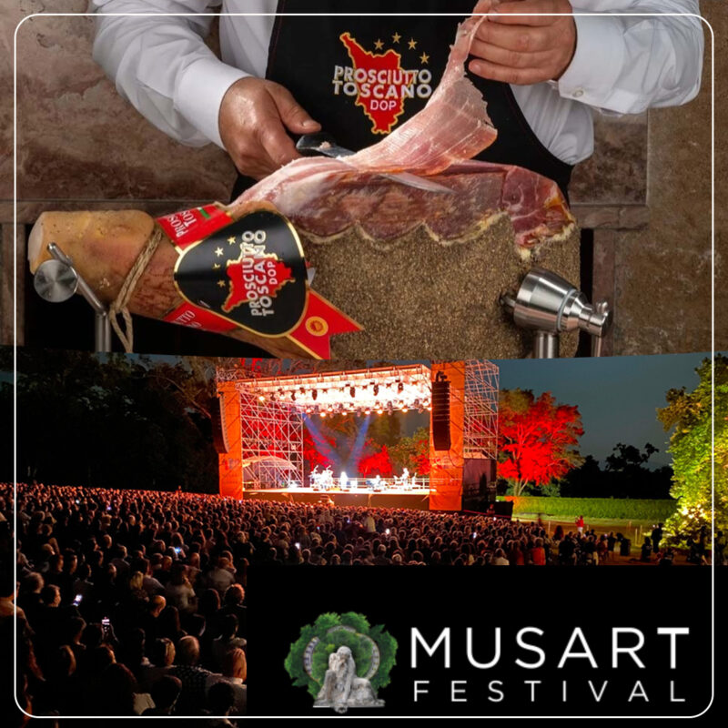MUSART FESTIVAL 2025: LA GRANDE MUSICA AL PARCO MEDICEO DI PRATOLINO IN COLLABORAZIONE CON IL CONSORZIO DEL PROSCIUTTO TOSCANO