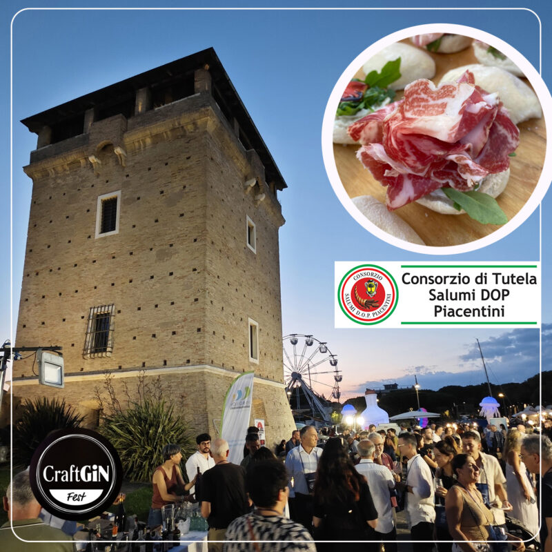 I SALUMI PIACENTINI DOP PROTAGONISTI  AL CRAFT GIN SUMMER FEST  NELLA PRIMA TAPPA DI TRAMONTO DIVINO 2025